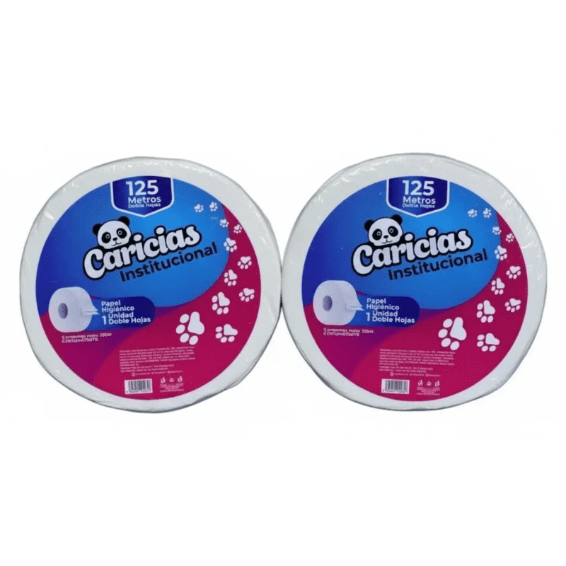 Papel Higiénico Institucional Caricias D/Hoja 125 Mt 4 Rollos