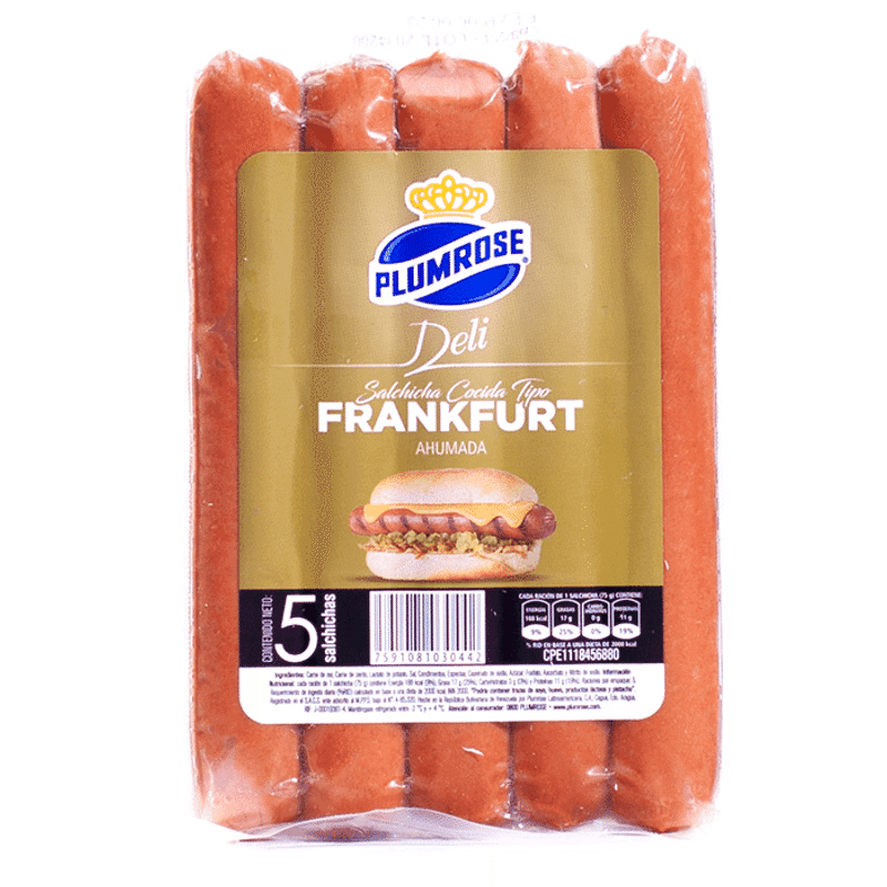 Salchicha Plumrose Frankfurt Deli 350GR