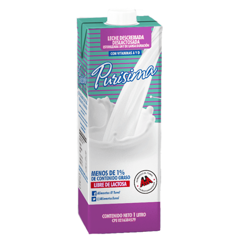 Leche Purisima Deslactosada UHT 1LT
