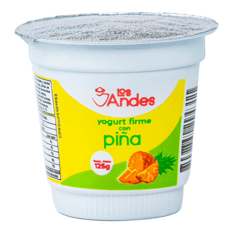 Yogur Firme de Piña Los Andes 125 G