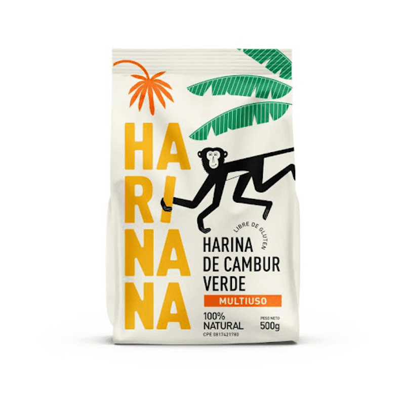 Harina de Cambur Verde sin Gluten Harinana 500 Gr
