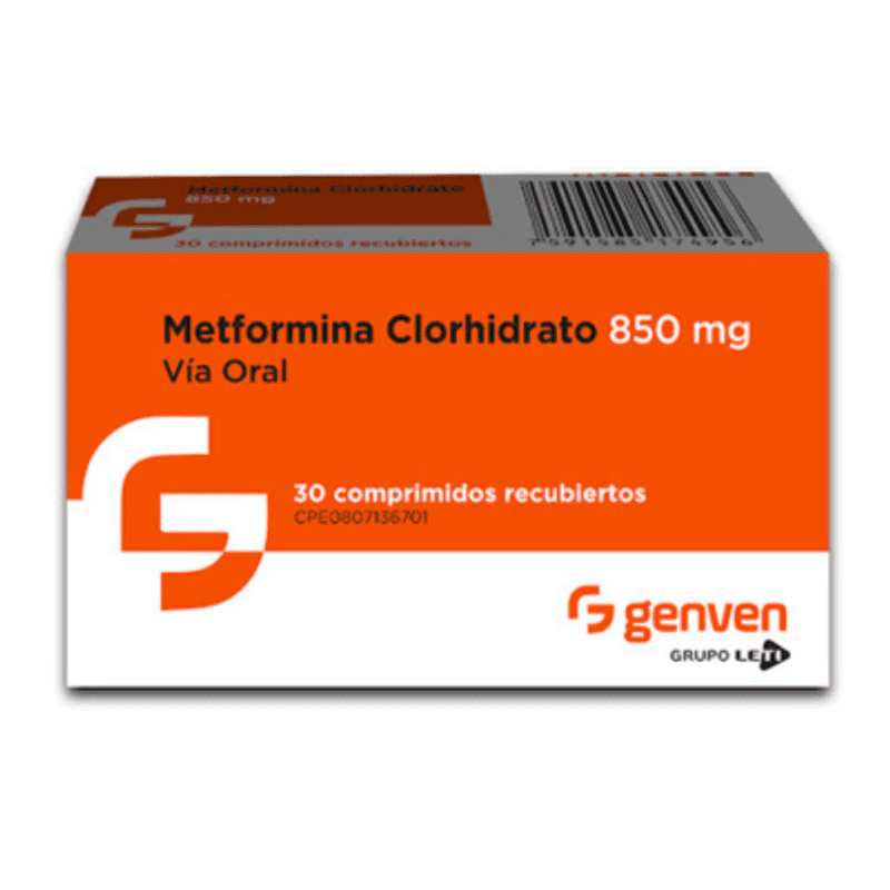 Metformina Genven 850Mg 30Comp