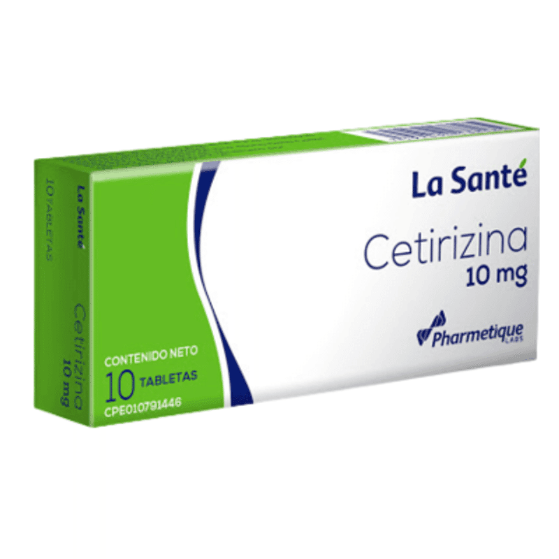 Cetirizina la Santé 10 Mg 10 Tabletas