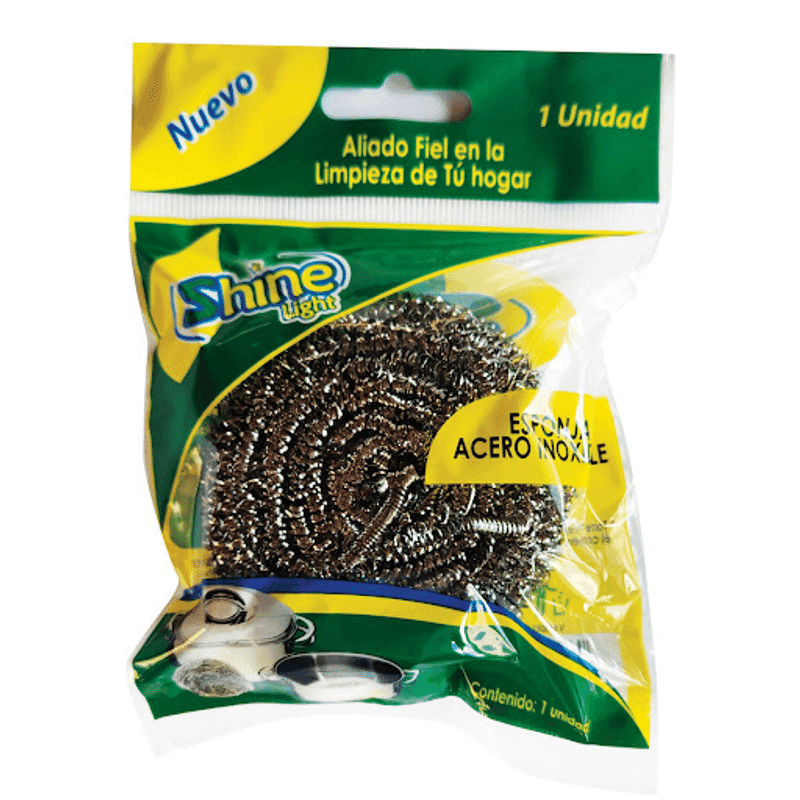 Esponja Shine LIGHT Acero Inoxidable Und
