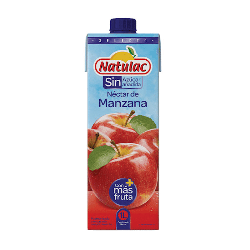 Jugo Manzana S/Azúcar UHT Natulac 1LT