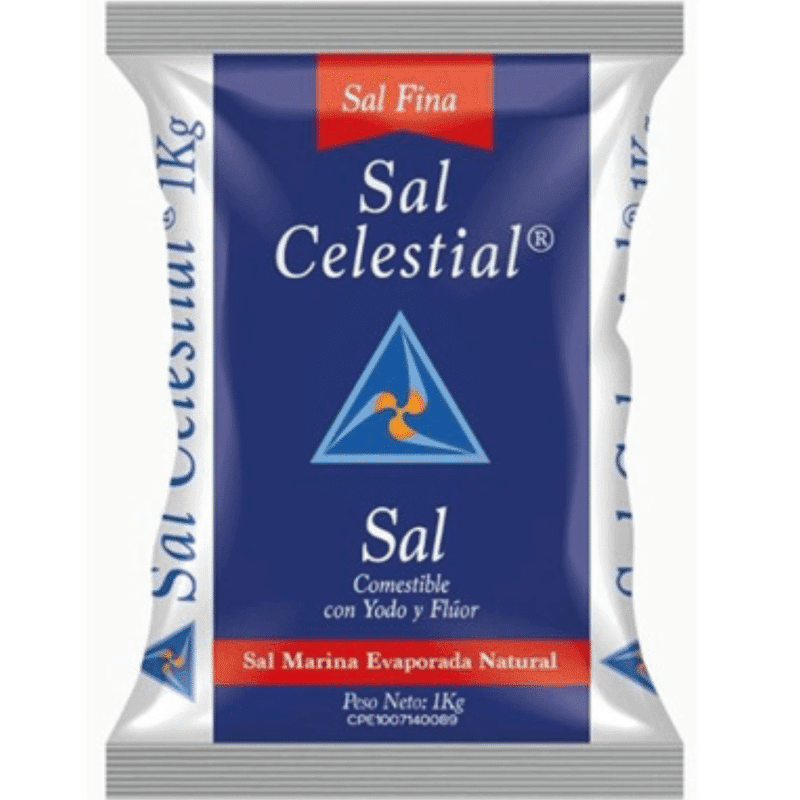 Sal Marina Celestial Gruesa Yodo Flúor 1KG