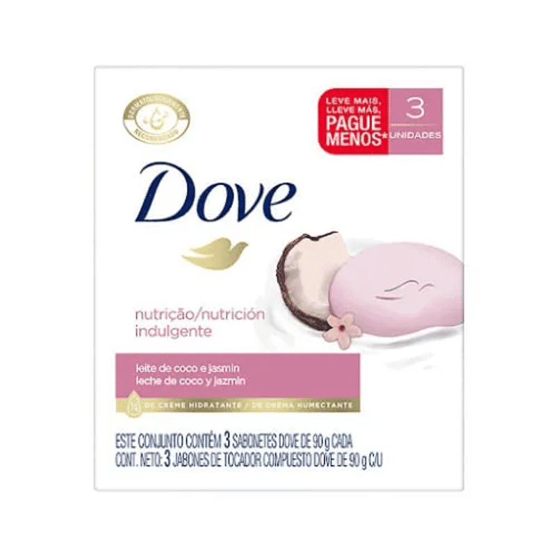 Jabon Dove Lech de Coco y Jazm 3PACK 90G
