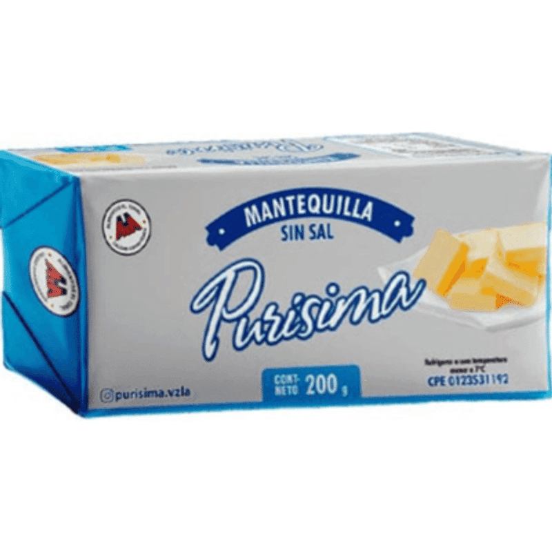 Mantequilla sin Sal Purísima 200 Gr