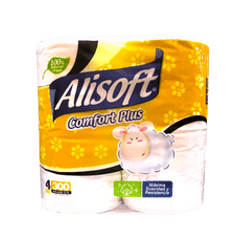 Papel Higiénico 4R Alisoft 300Hojas